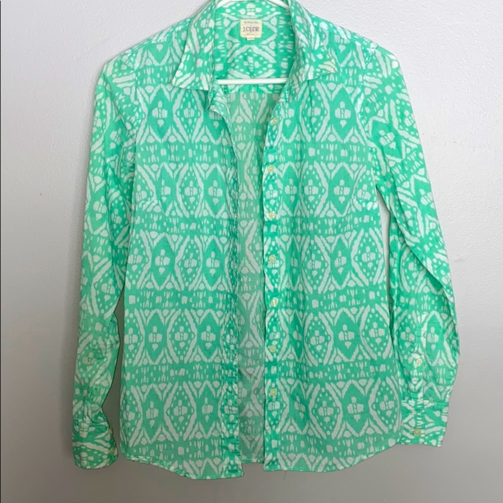 J. Crew printed classic button-down shirt
